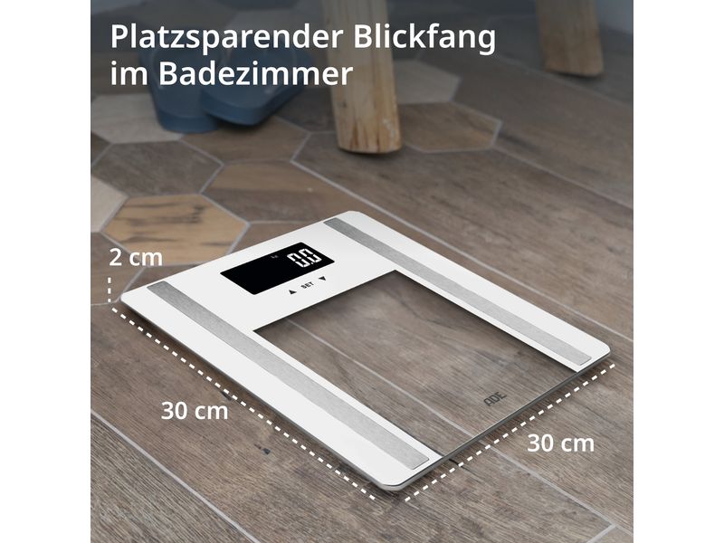 ADE Körperanalysewaage Ines Weiss Digitale Körperfettwaage bis 200 kg