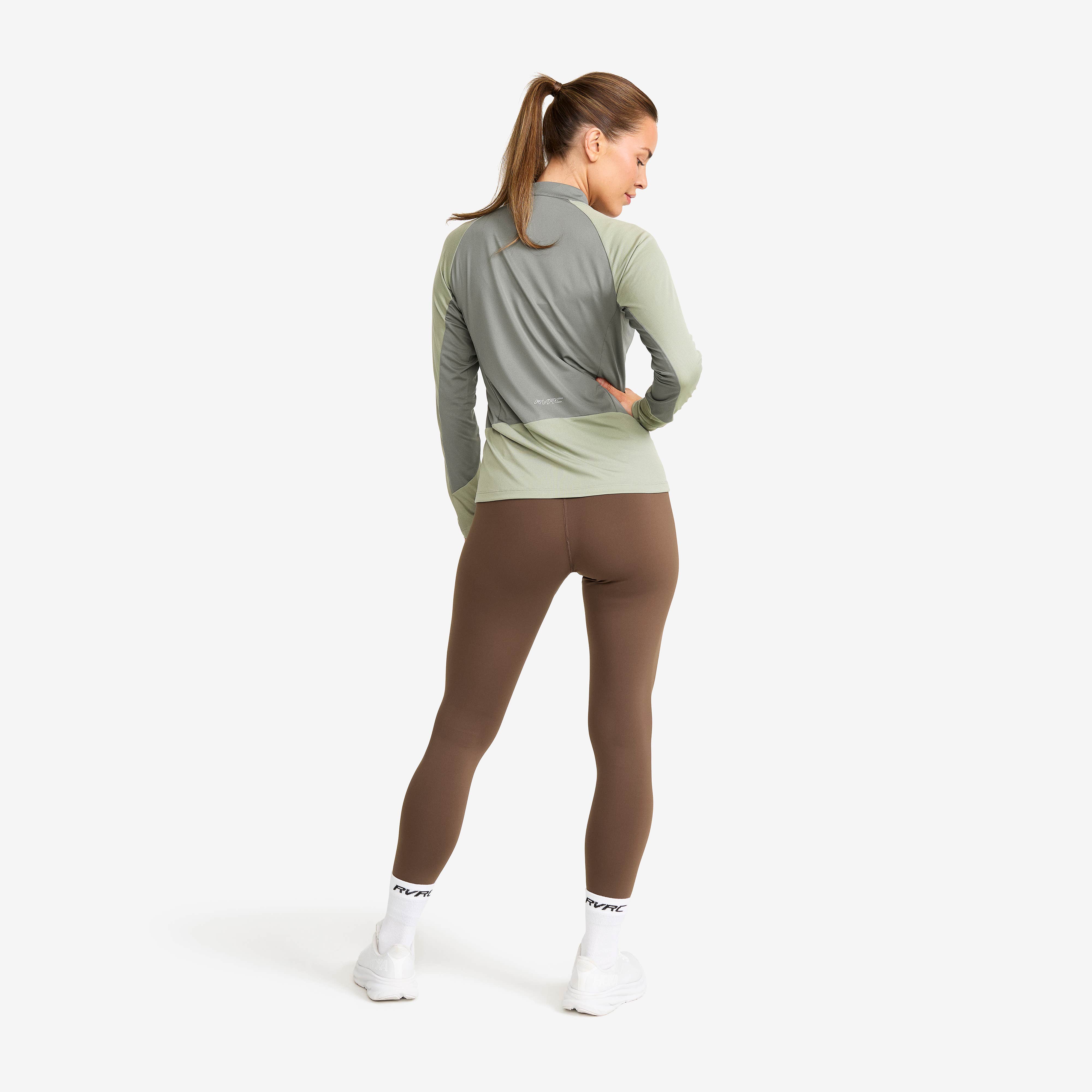 Force Light Half-zip Top Dame Shadow/Castor Gray
