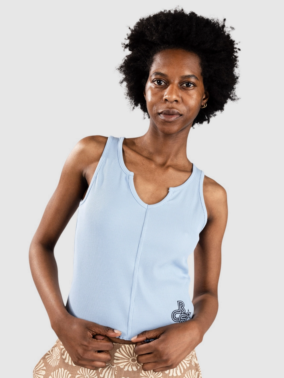 Rip Curl Textured Tank Top mid blue