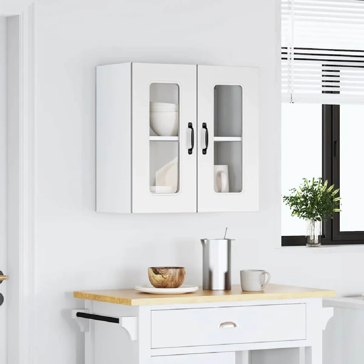 vidaXL Armoire murale de cuisine Kalmar blanc