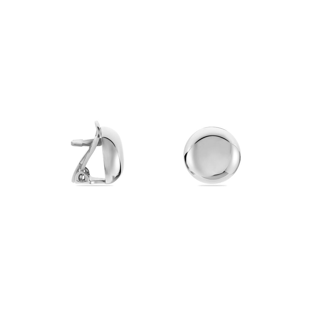 Boucles D'oreilles Puces Miko Argent Blanc