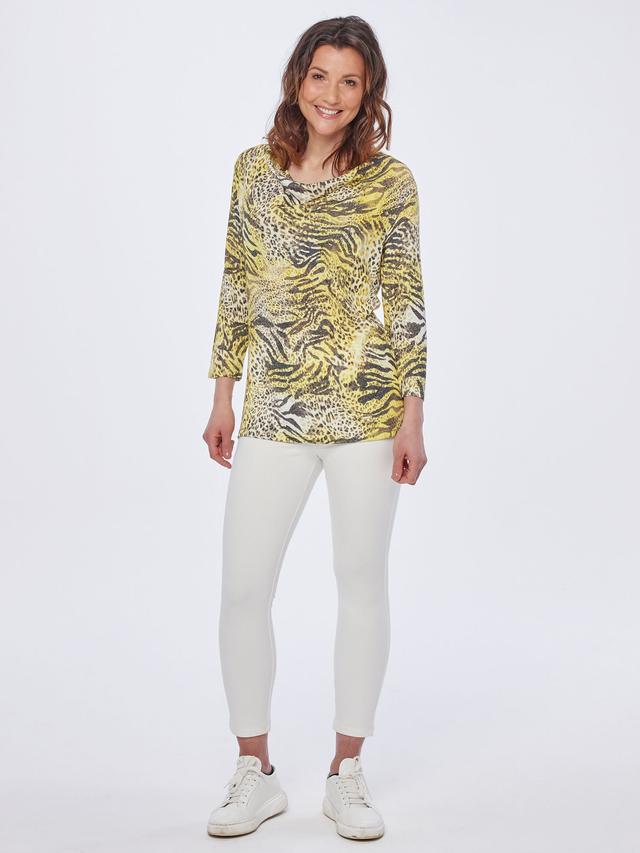 Pulli Wasserfall im Leo Print