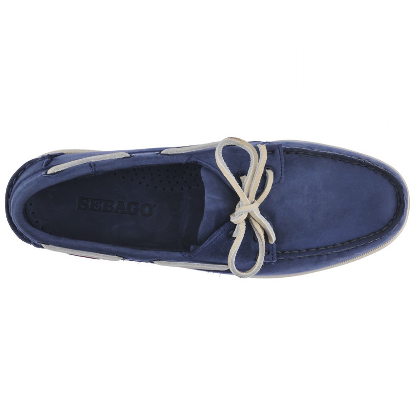 DOCKSIDES NUBUCK Blue Navy-CHAUSSURES BATEAU POUR HOMME EN NUBUCK MARINE