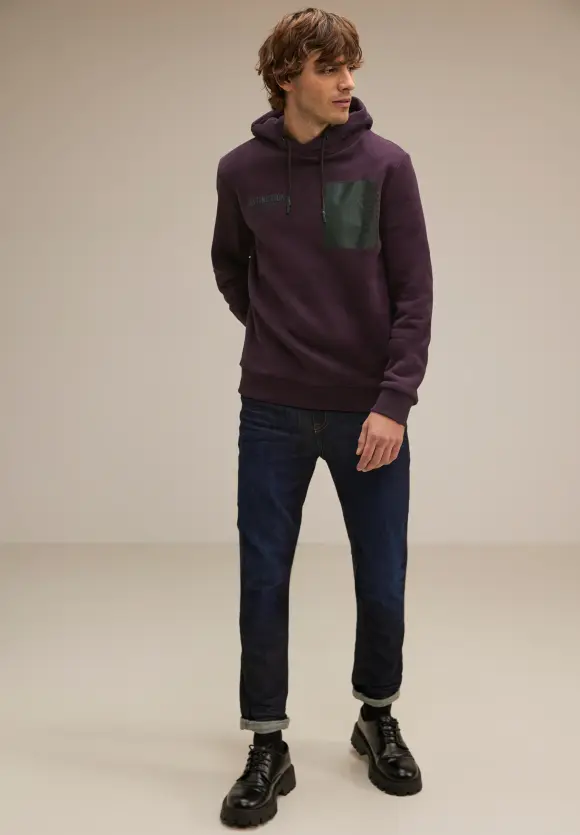 Kapuzen Sweatshirt - ink red