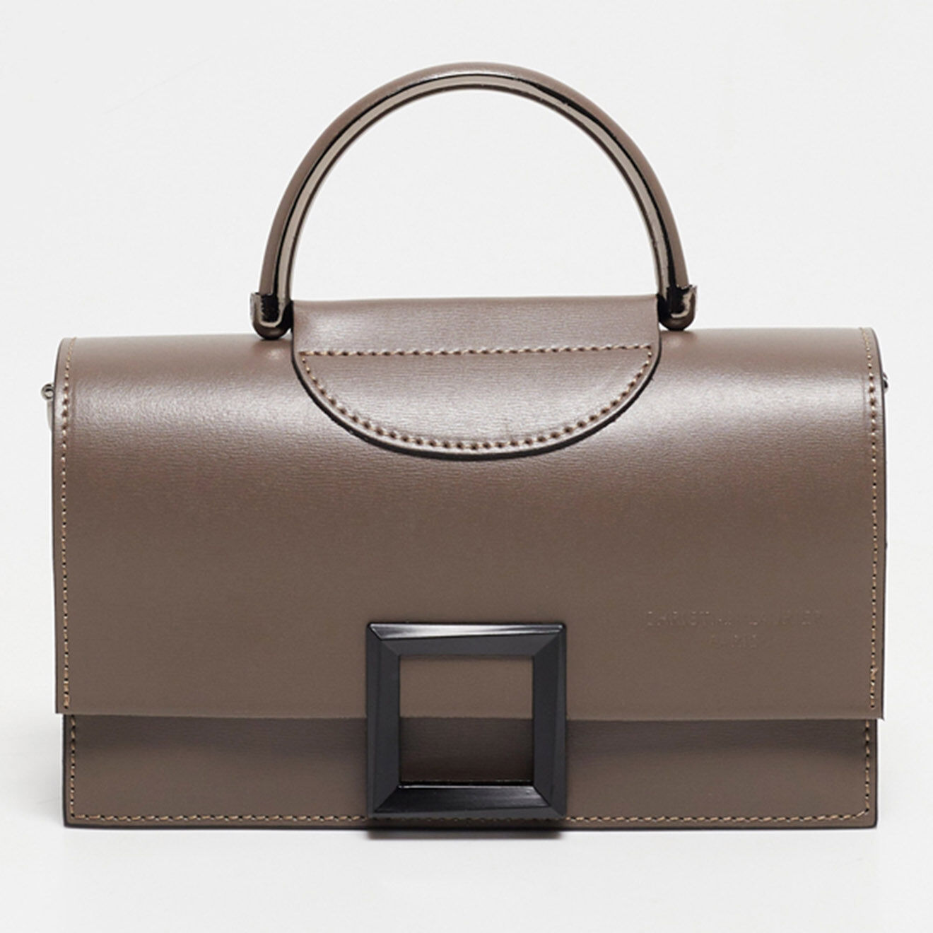 Christian Laurier Sac à main en Cuir Milo taupe  - 22x15x8 cm