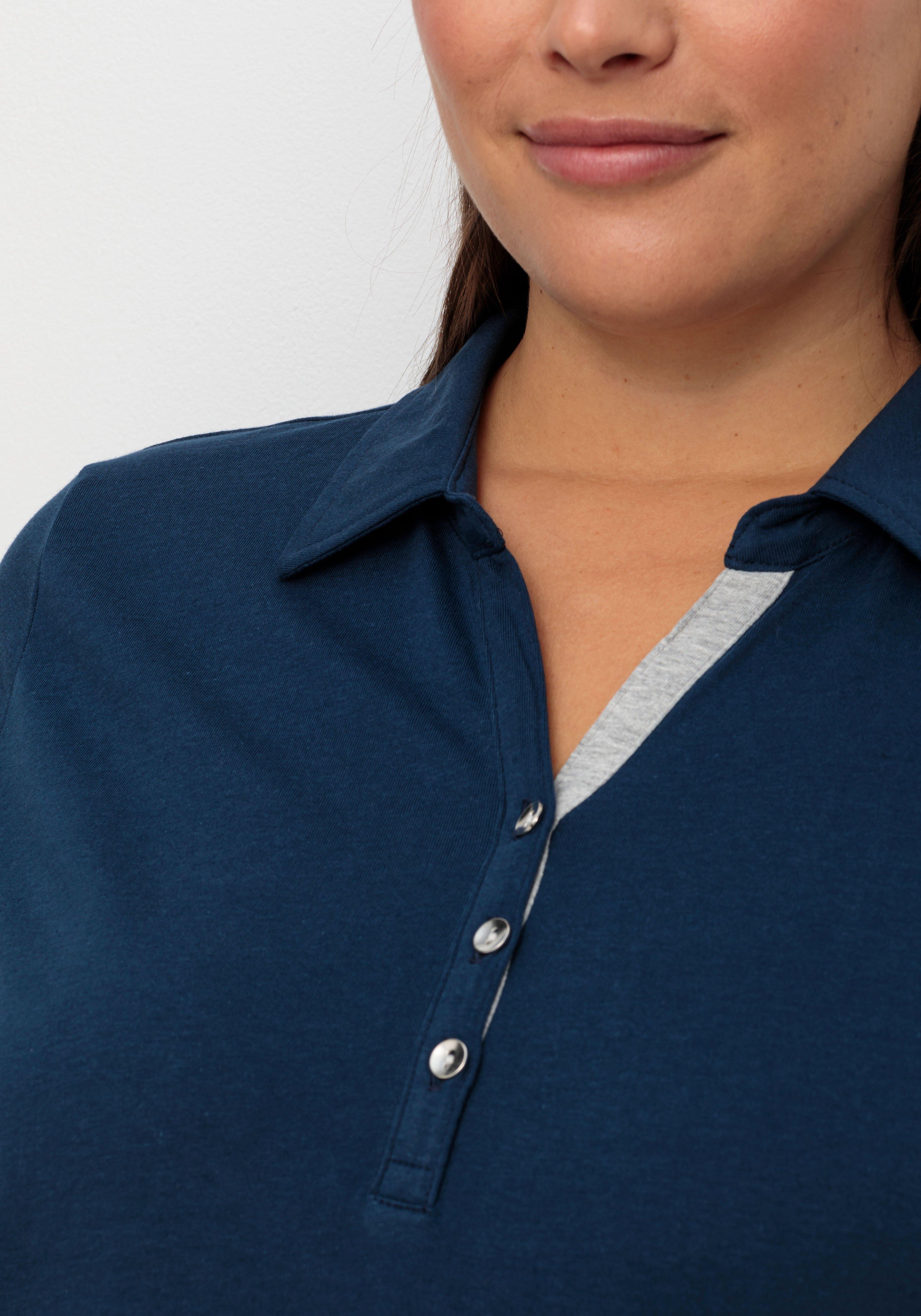 Poloshirt mit kurzem Arm und Kontrastdetails