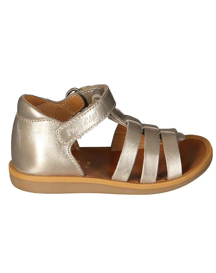 Sandalen POPPY STRAP METALLIC in platin