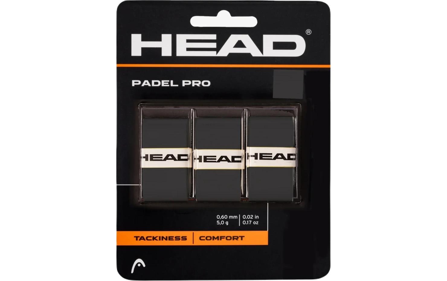 Padel Grip Padel Pro 3er-Pack, SchwarzGriffbänder