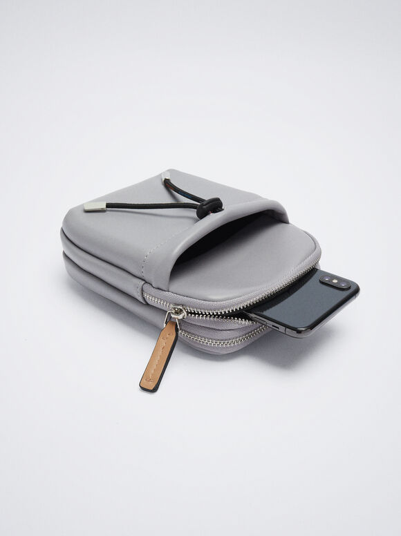 Bolsa para celular com fecho ajustável - Azul