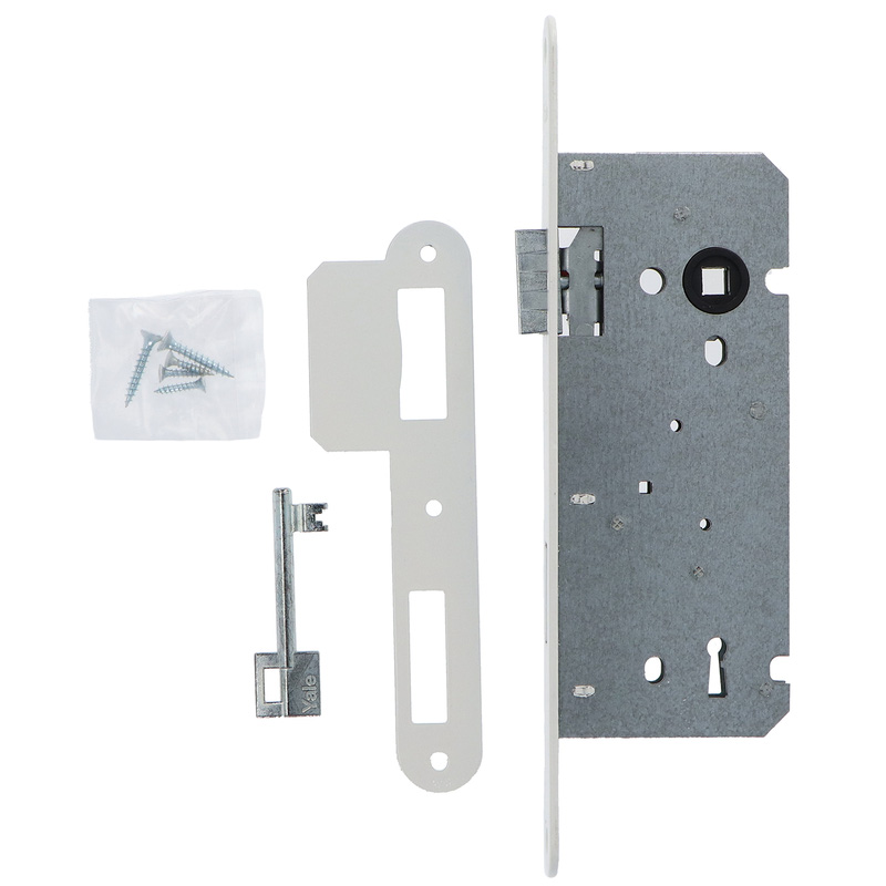 Yale insteekslot Wit A1353 Doorn 50mm, afgerond