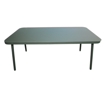 Wakefield eettafel Lille legergroen glas 180x90 cm