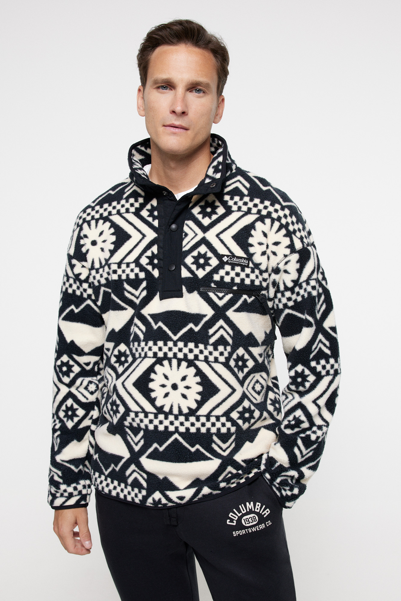 Jaqueta masculina Columbia™ Helvetia™ com fecho de pressão e fleece