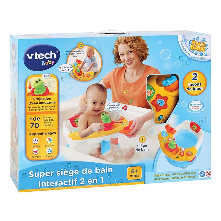 Siège de bain interactif 2-en-1 - Ecru