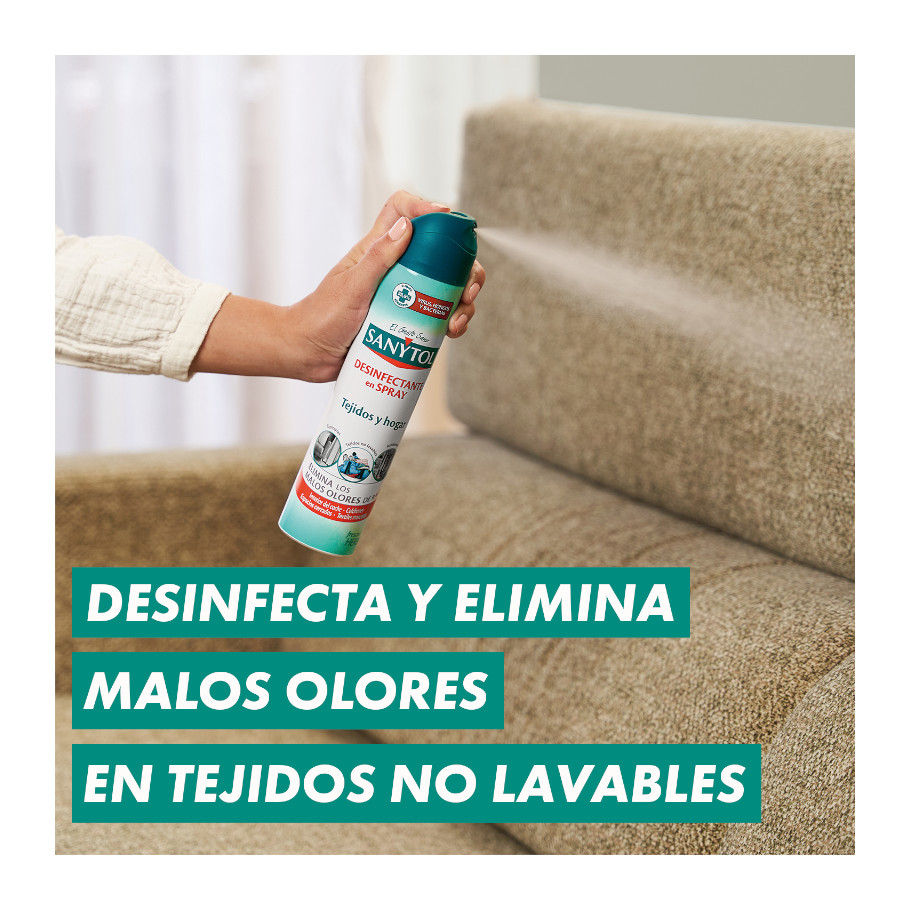 Desinfetante e ambientador Sanytol para tecidos e ambientes.