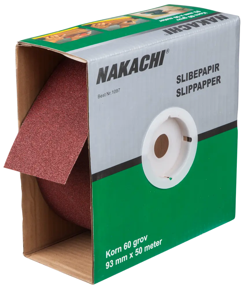 Nakachi Slibepapir 93 mm x 50 m K60
