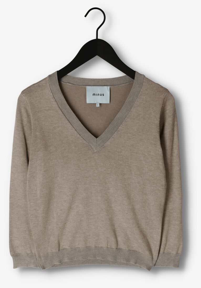 MINUS beige minus trui milla 3/4 sleeve knit pullover