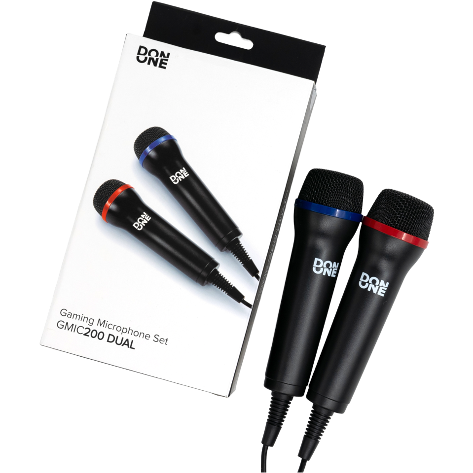 DON ONE - GMIC200 DUALUSB Mikrofon sæt karaoke(PS5/PS4/PS3/Xbox One/Xbox 360/PC/DVD)