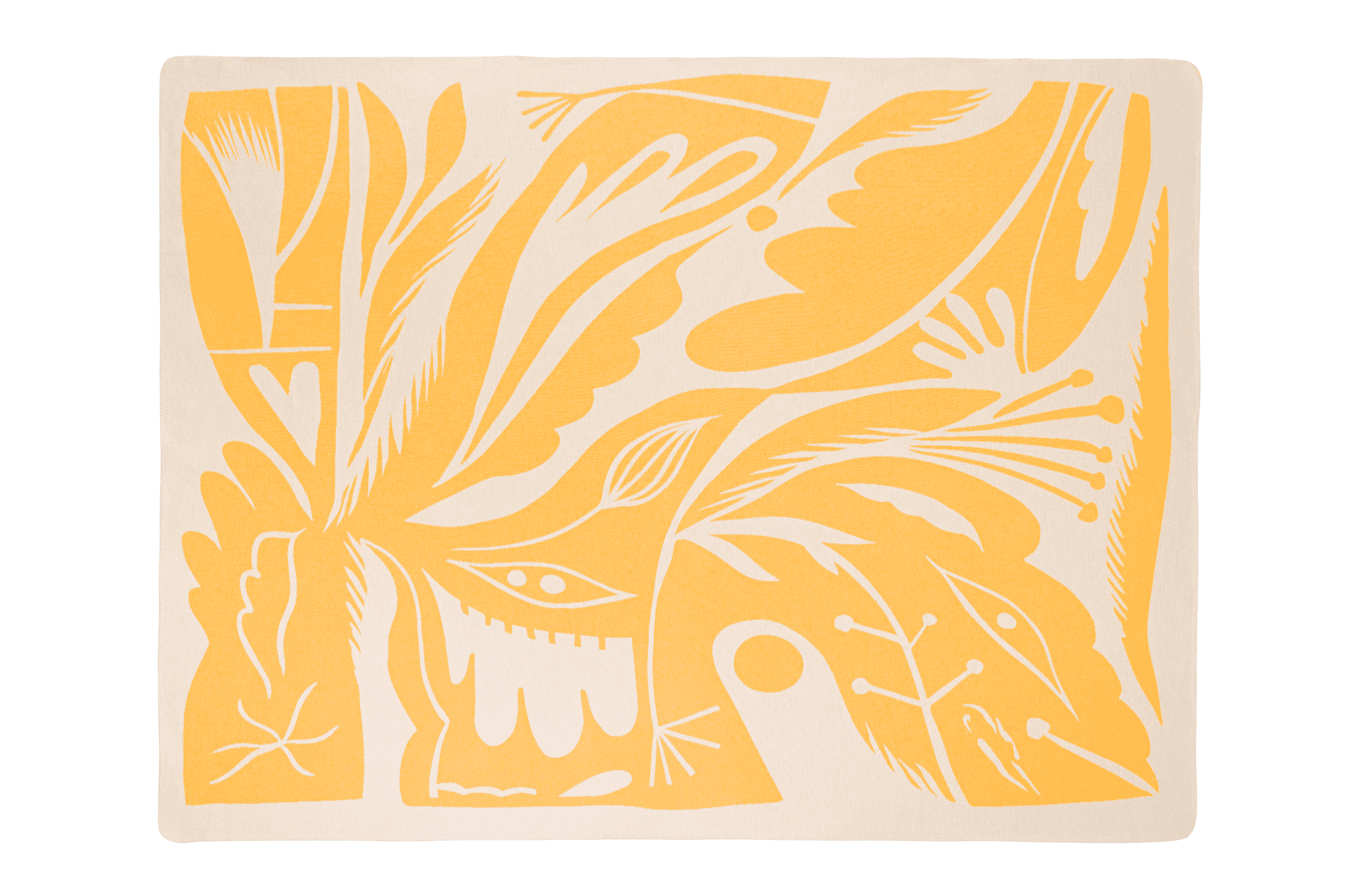 noo.ma LINO Cotton Blanket - Yellow Mellow