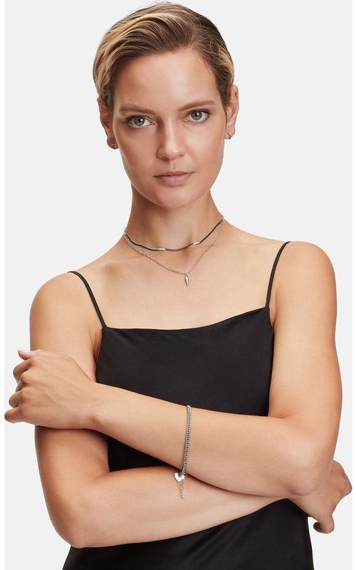 Liebeskind - Armband - Roestvrij Staal - Hartvormige Hanger