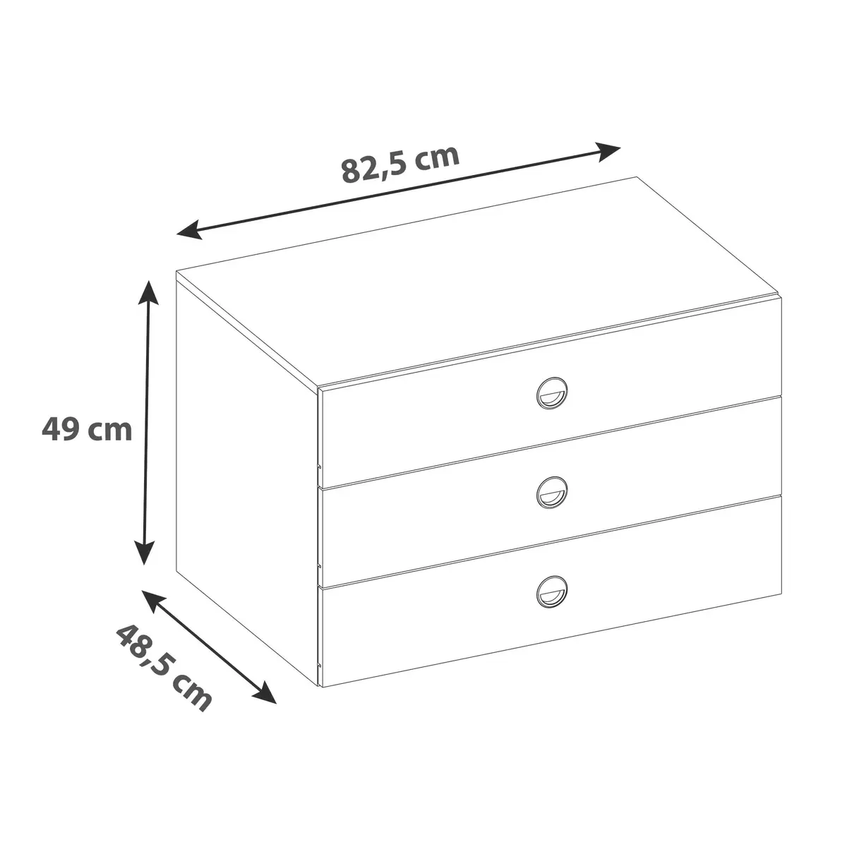 Schubkasteneinsatz 58-202-S1 Grau