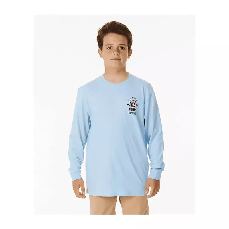 Teeshirt junior RIPCURL Search Icon L/S Tee -Boy Cool Blue