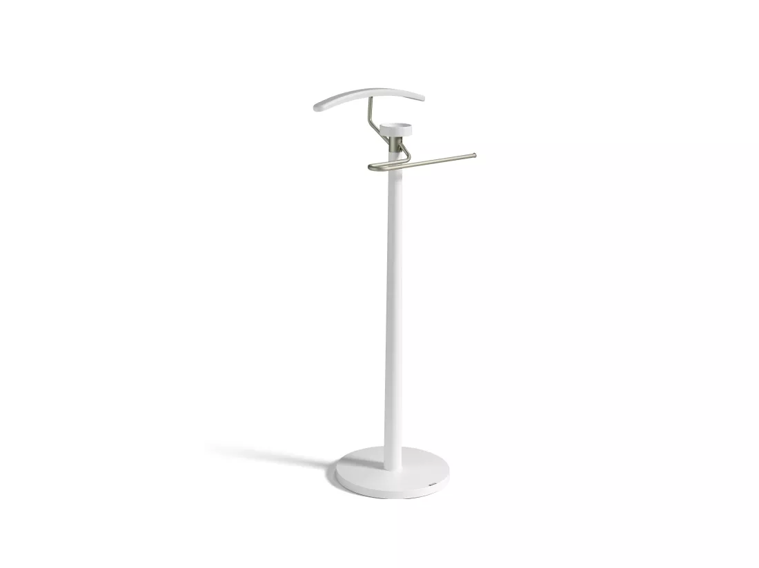 Valet de nuit - H112cm x L46cm x P34cm - hêtre massif blanc - Bold