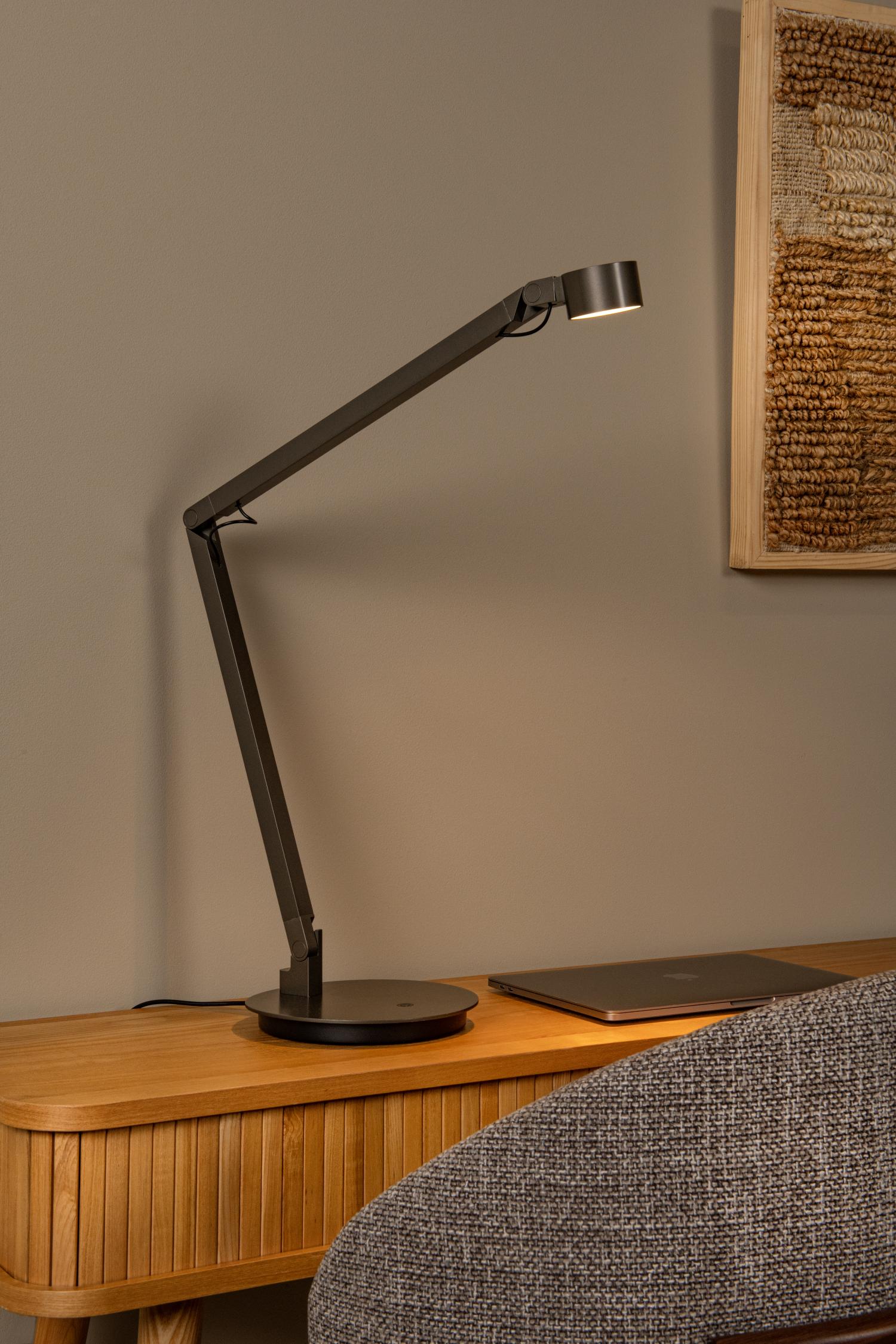 Lucide Premium OGDEN Bureaulamp - Grijs ijzer