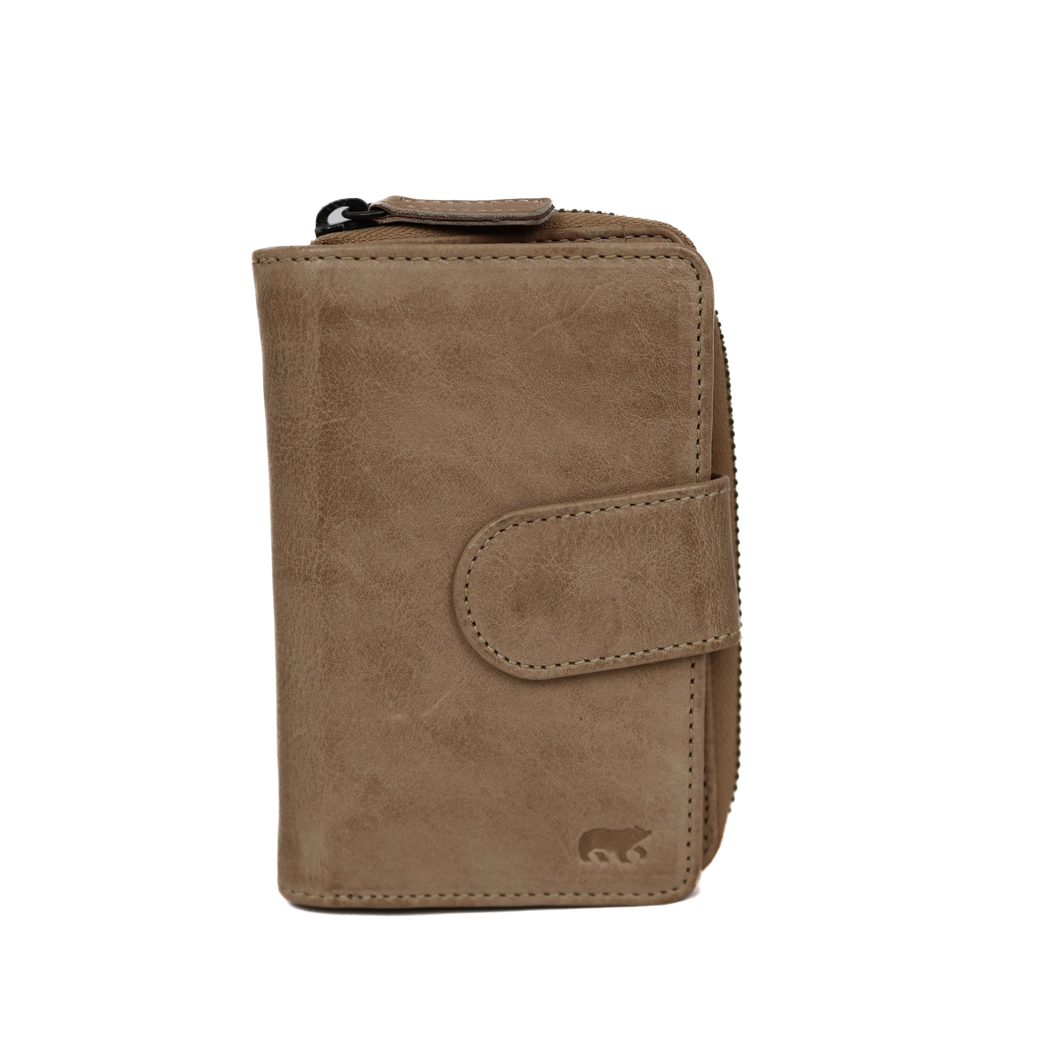 Ritsportemonnee 'Loet' beige