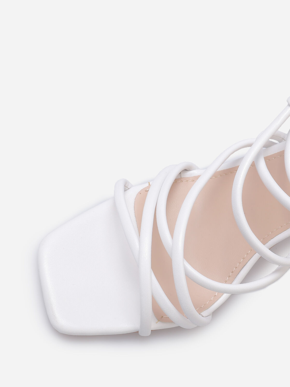 Sandales à multiples brides croisées- Blanc