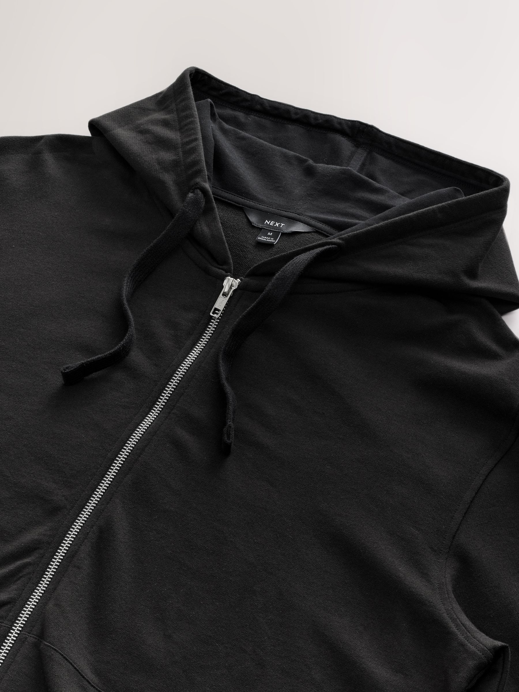 Zwart - Lichte hoodie met rits