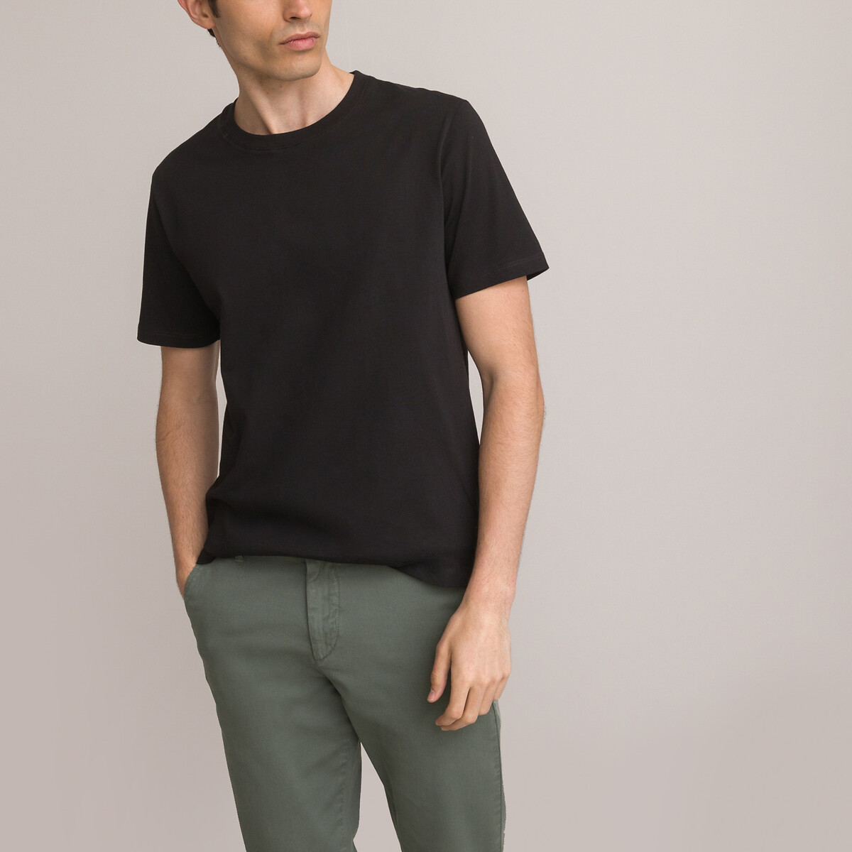 COLEÇÃO LA REDOUTE<br>Camiseta com gola redonda e mangas curtas