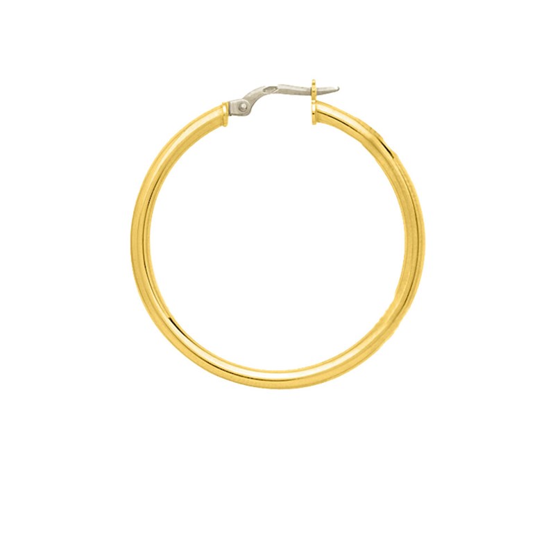 Créoles lisses Femme - Or 18 Carats - Diamètre 30mm