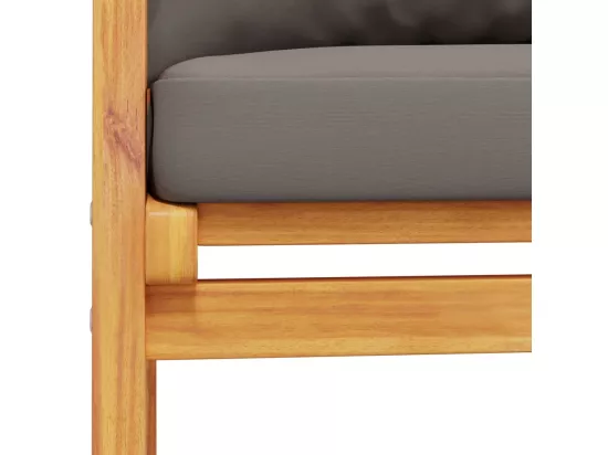 Canapé de jardin 120 cm avec coussin bois d'acacia massif