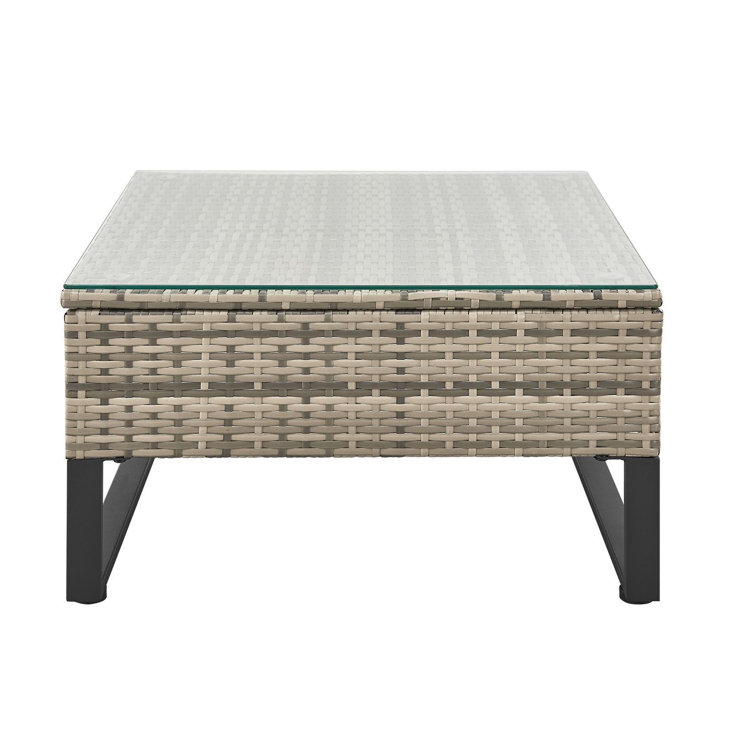 Juskys Santorini Polyrotan Modulair Loungeset - Grey