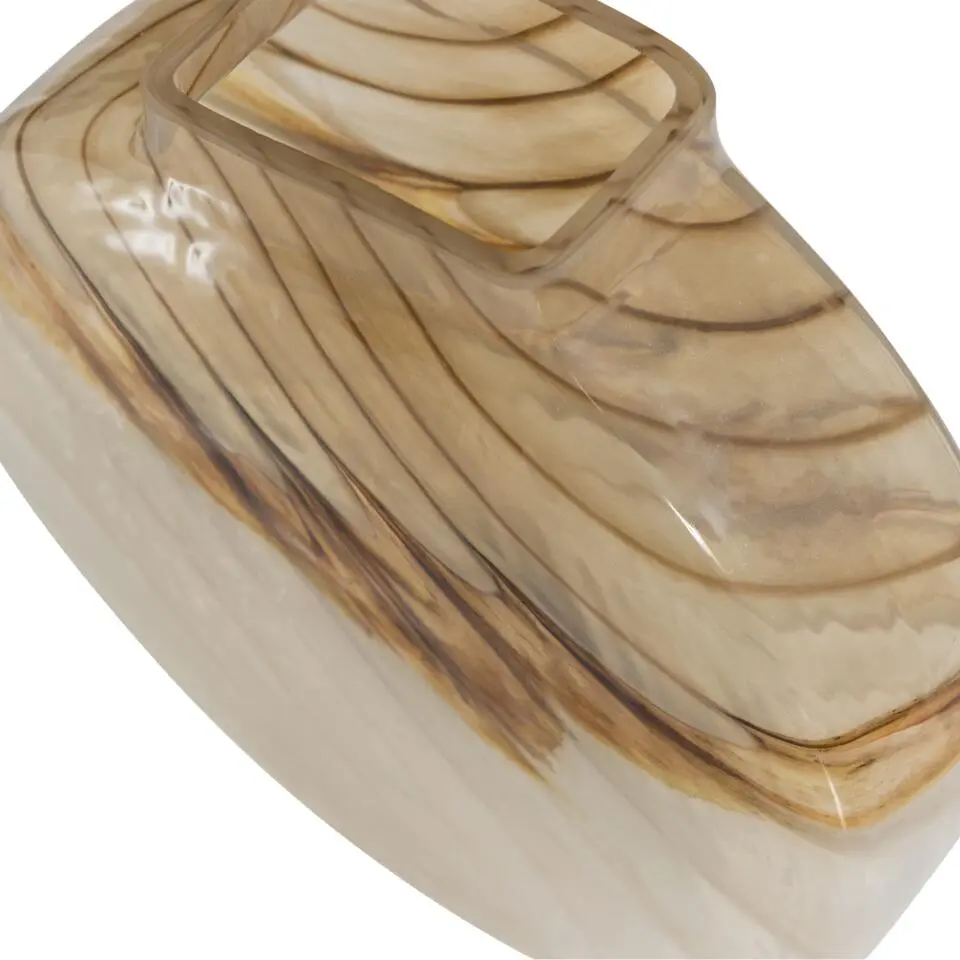 WOOOD Norbert Vaas - Handgevormd - Glas - Bruin - 26x25x8