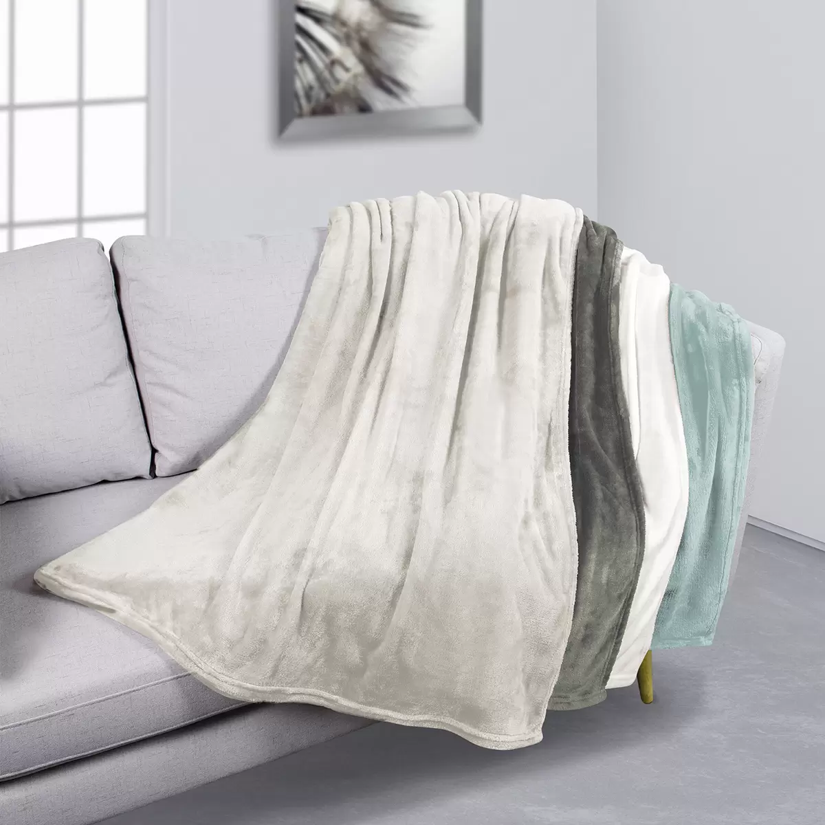 Decke Flanell jade