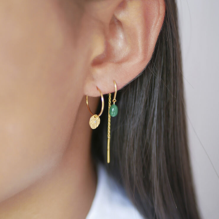 ENAMEL Copenhagen Earring, Eleanor Petrol green