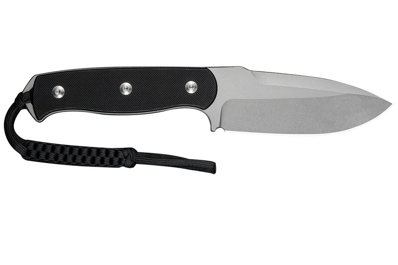 SENCUT Toxodon S24036-1 Stonewashed Black G10, vaststaand mes