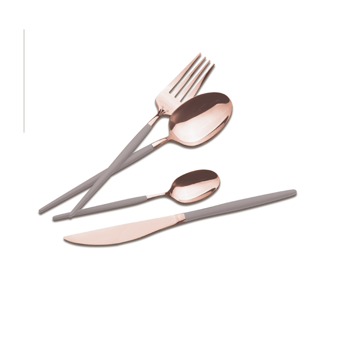 Berlinger Haus 24-teiliges Besteck-Set Taupe Rose Gold