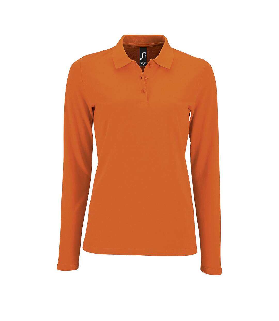 SOLS - Polo manches longues PERFECT - Femme (Orange) - UTPC2908