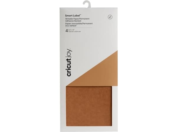 Cricut Joy Smart Label - Håndverksmateriale - 13.9 x 30.4 cm - 4 ark - kraftbrun - permanent - papir - for P/N: 2007992
