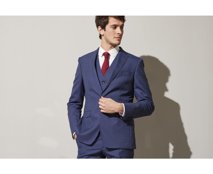 Veste de costume homme Bleu Chiné - LAZARE
