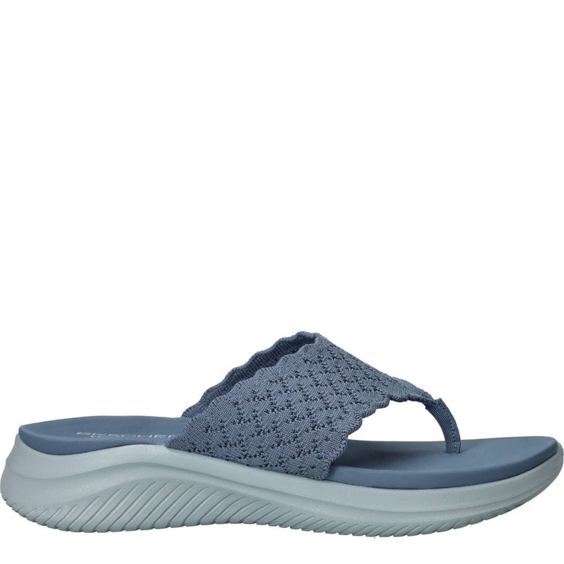 Skechers Ultra Flex 3.0 - Rhythm Waves Slippers Blauw Dames