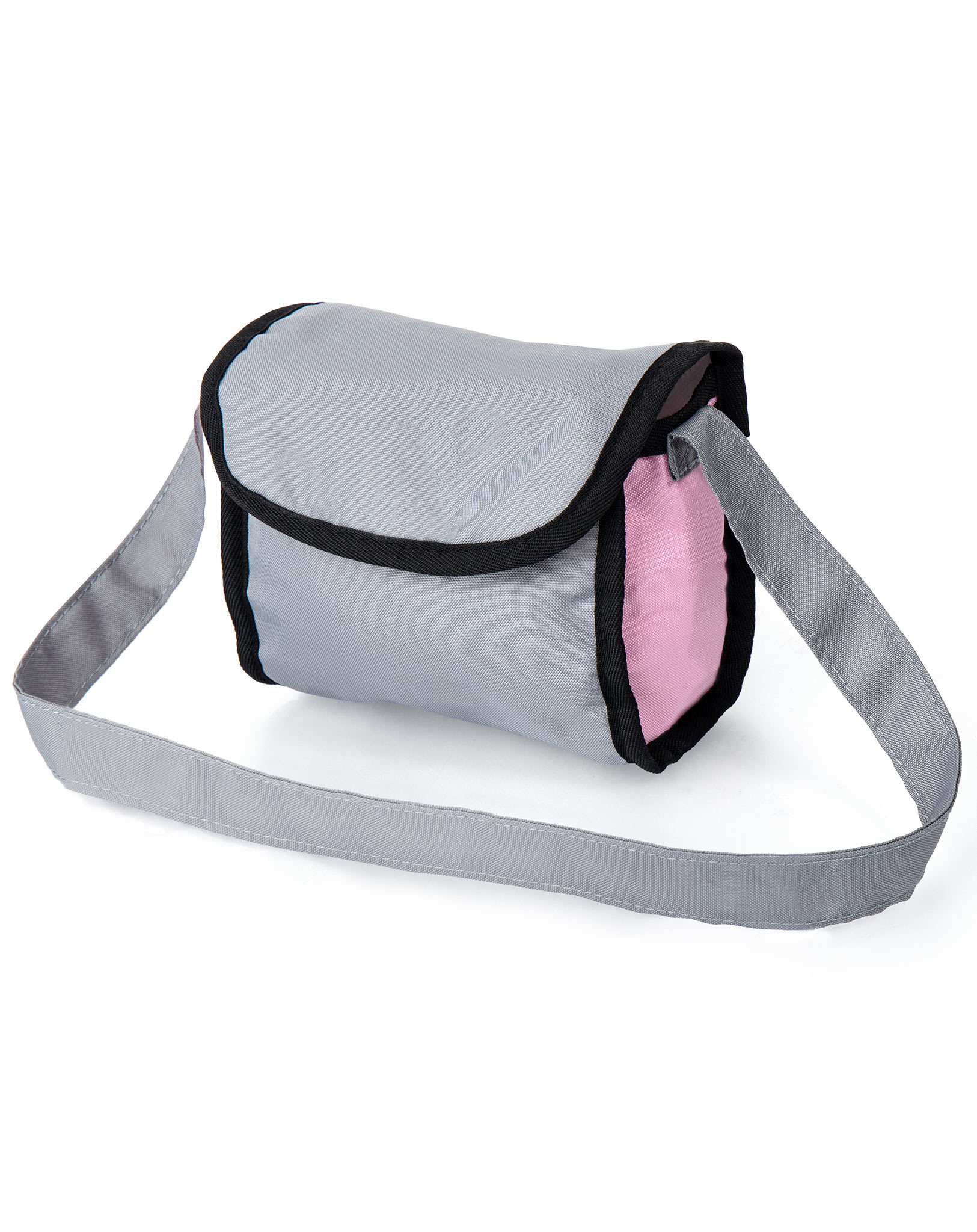 Puppenwagen TRENDY FAIRY mit Tasche in grau/rosa