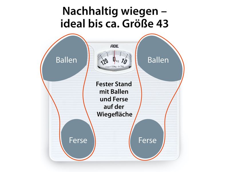 ADE Personenwaage Nina Weiss Körperwaage