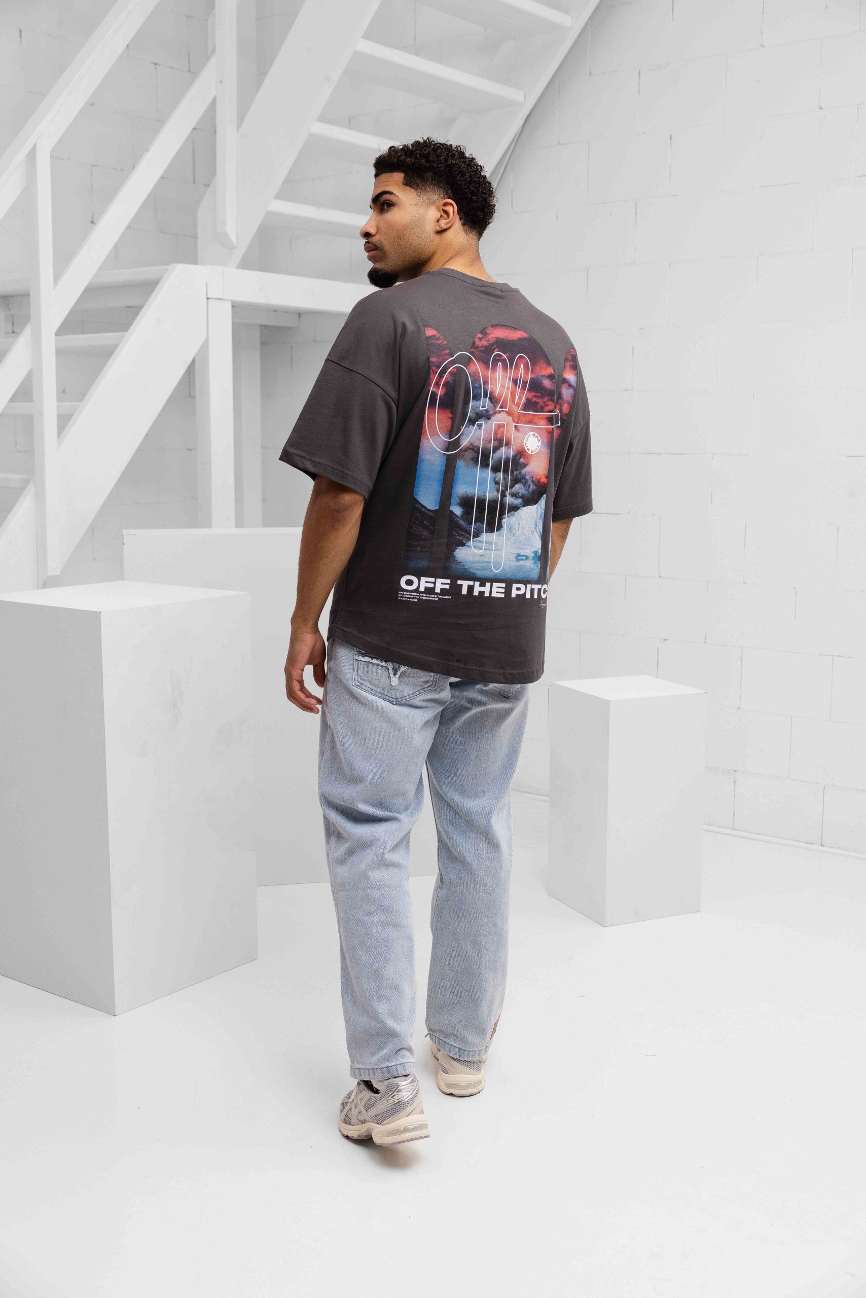 Off The Pitch Blaze T-Shirt Heren Grijs