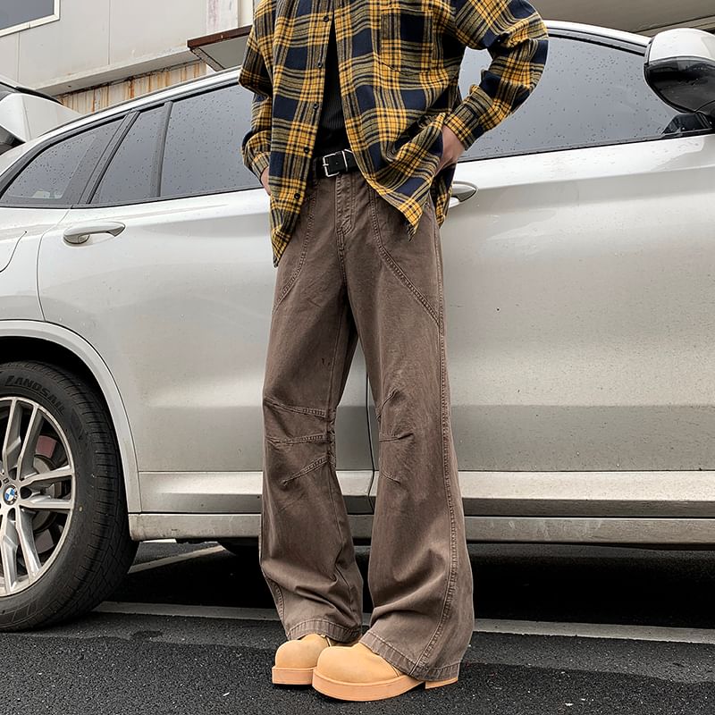 Filmas - Mid Rise Plain Flared Cargo Pants