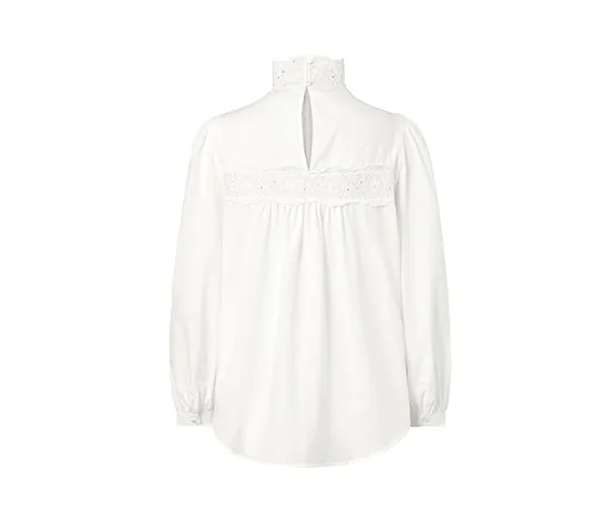 Bluse mit Lochstickerei