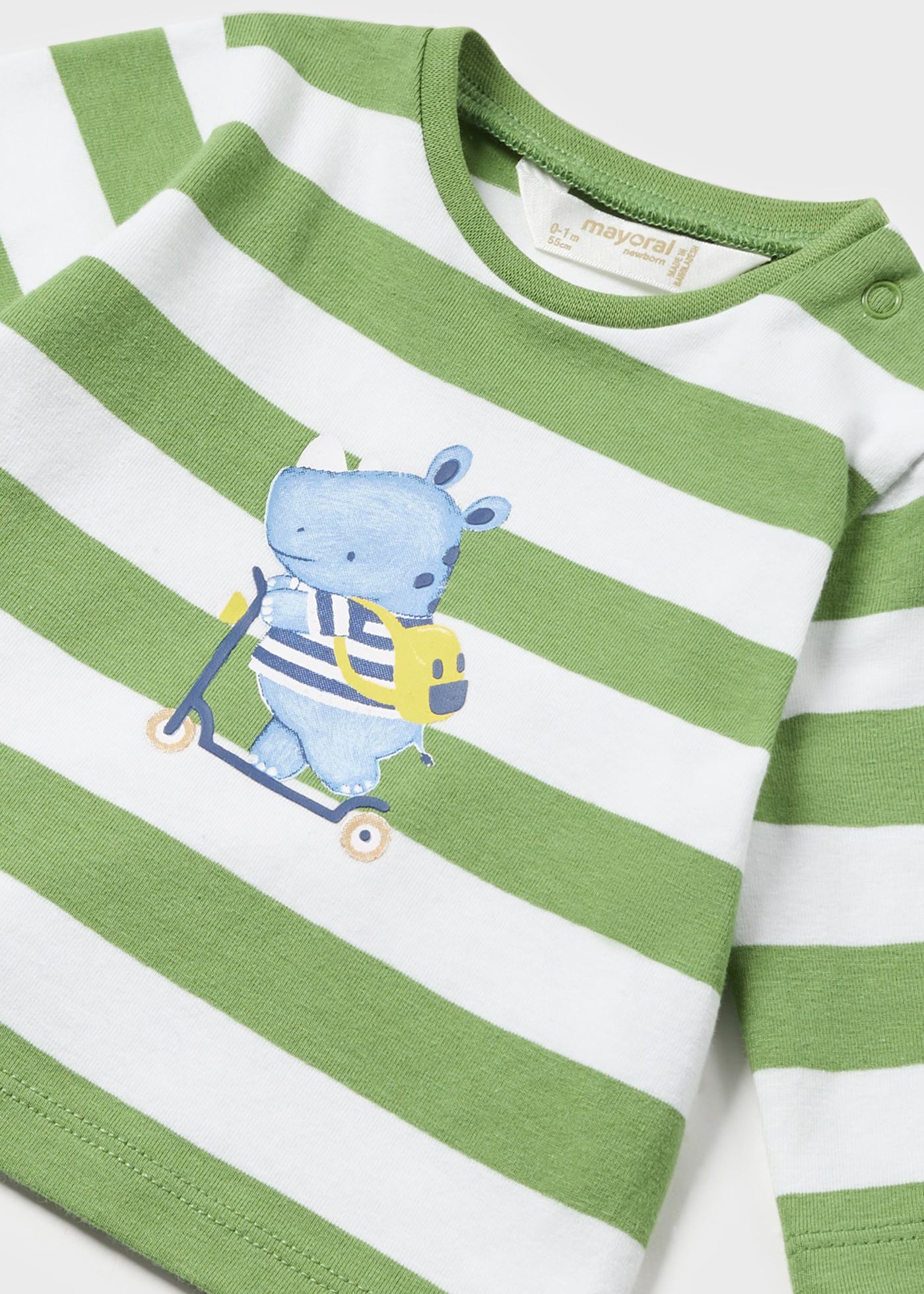 Conjunto de 2 camisetas de manga comprida Better Cotton para recém-nascidos.