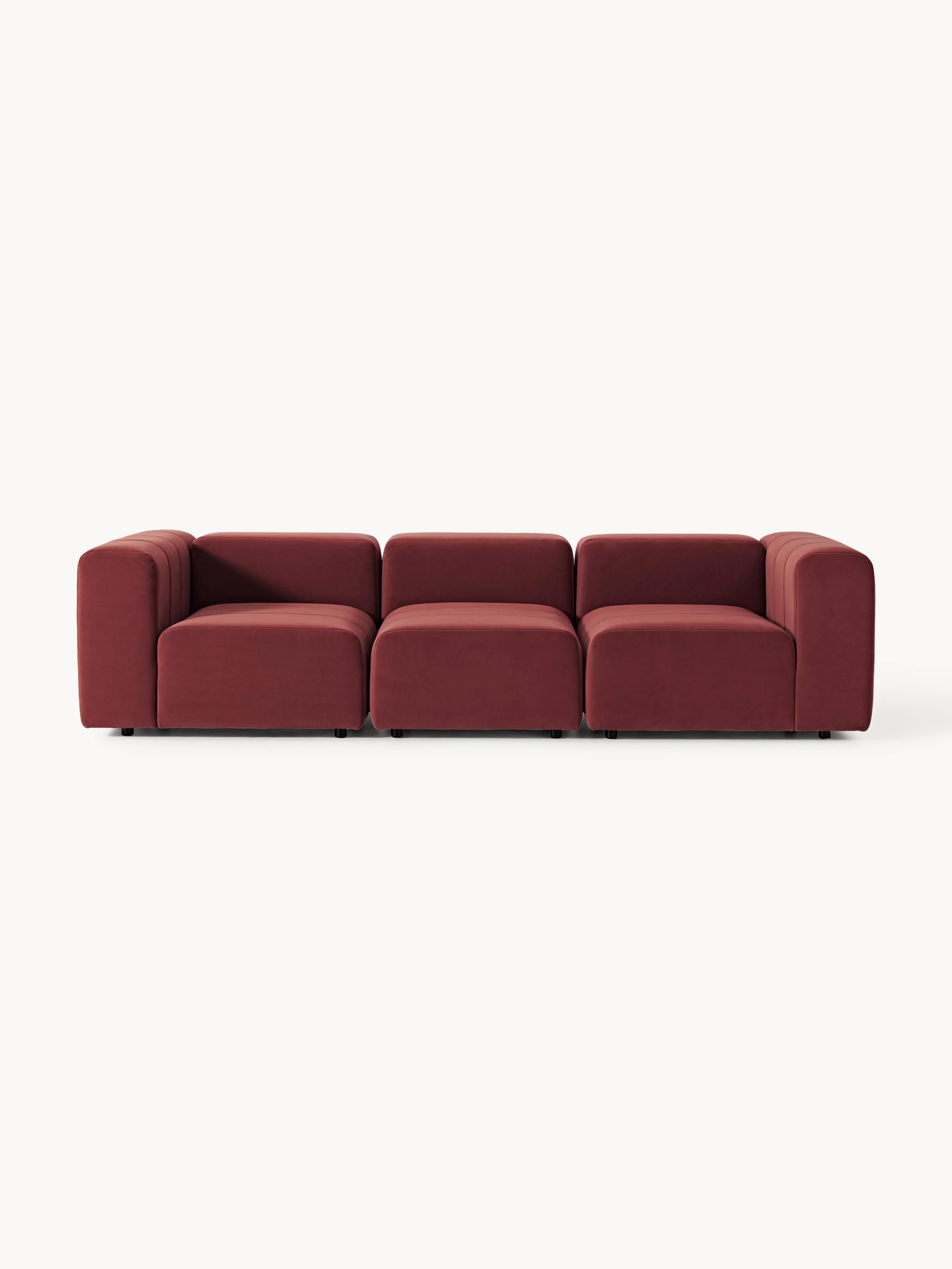 Fluwelen modulaire bank Lena (4-zits)